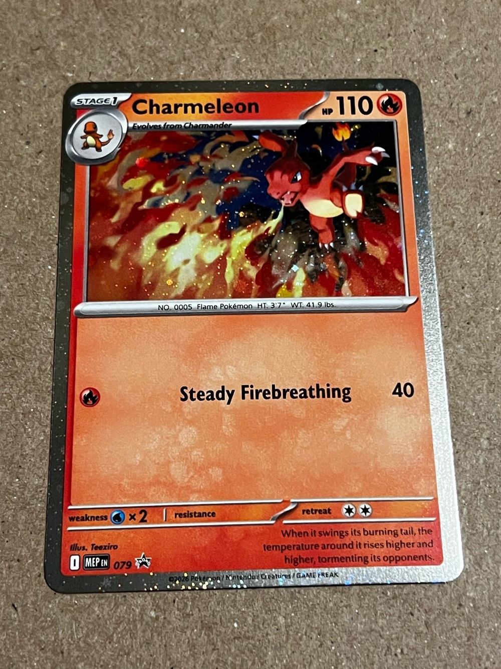 Charmeleon - 079 (Cosmos Holo) 079 Me: Mega Evolution Promo Holo Pokémon Card